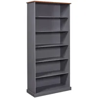 Interlink Bücherregal 90 x 38,1 x 190 cm Grau