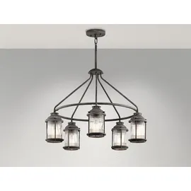 Elstead Lighting Ashland Bay 5-flg. Ø 66,3 cm grau Aluminium, Glas, Metall