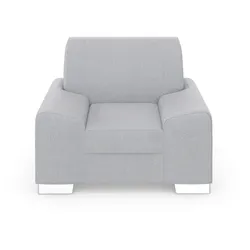 Sessel DOMO COLLECTION "Anzio", silber, B:114cm H:85cm T:93cm, Sessel, Polstersessel, wahlweise mit Federkern