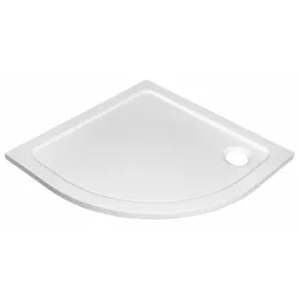 Aqualine TECMI Gussmarmor-Duschwanne, Viertelkreis 90x90x3 cm, R55 mit Wannenfüssen