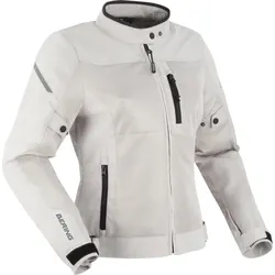 Bering Ozone Damen Motorrad Textiljacke, silber, Größe 36