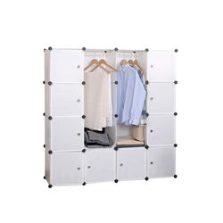 Woltu Kleiderschrank Kleiderschrank DIY Regal Mit 2 Kleiderstange SR0101ws