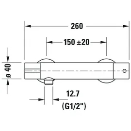 Duravit B.1 Duschthermostat Aufputz für 1 Verbraucher Chrom B14220000010