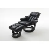 InnoSeat MCA + CALGARY Relaxer mit Hocker - versch. Farben - Schwarz/Schwarz