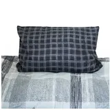 COFI 1453 - Wendebettwäsche aus 100% Baumwolle karierte Bettwäsche mit Decken- und Kissenbezug 155x220 cm