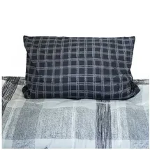 COFI 1453 - Wendebettwäsche aus 100% Baumwolle karierte Bettwäsche mit Decken- und Kissenbezug 155x220 cm