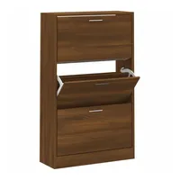 VidaXL Schuhschrank Braun Eichen-Optik 63x24x103 cm Holzwerkstoff