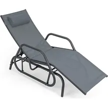 Costway Sonnenliege 152 x 70 x 101 cm Grau