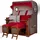 Mr. Deko Strandkorb Komplettset - bene living - Ammersee Mahagoni Bullauge - PE grau - Modell 585 - inkl. Liftersystem