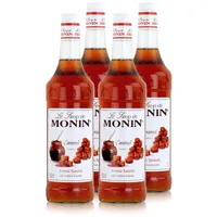 Monin Sirup Caramel 1L - Cocktails Milchshakes Kaffeesirup (4er Pack)