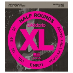Daddario Saiten, 4er Bass XL Half Rounds 45-100 45-65-80-100, ENR71