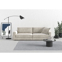 Big-Sofa TRENDMANUFAKTUR "Bourbon" Sofas Gr. B/H/T: 264 cm x 84 cm x 126 cm, Breitcord, XXL ohne Sitztiefenverstellung, beige (sand) XXL Sofas