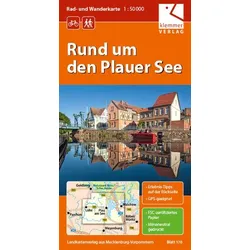 Rund um den Plauer See 1 : 50 000 Rad- und Wanderkarte