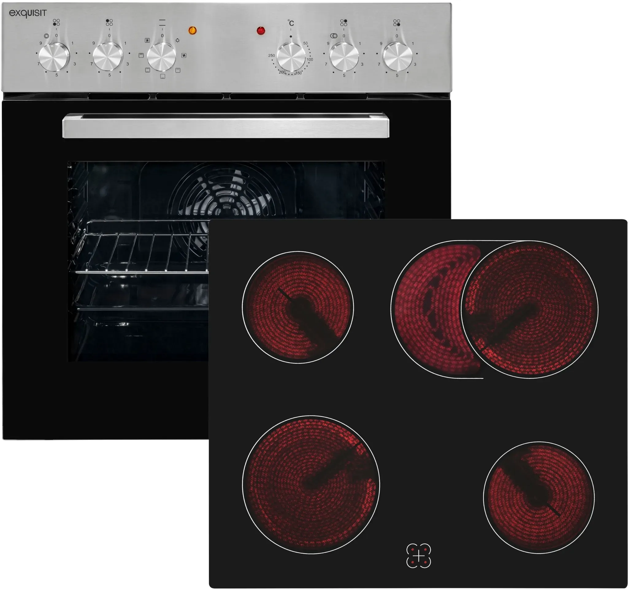 EXQUISIT Elektro-Herd-Set 