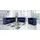 s-style möbel Chesterfield Couch Samt 3-Sitzer + 2-Sitzer + Sessel Blau