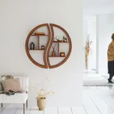 Tikamoon Kinderregal 100 x 100 x 20 cm Teak lackiert beige