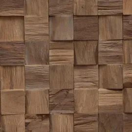 vidaXL Kopfteil Wandmontiert Natur Massivholz Teak