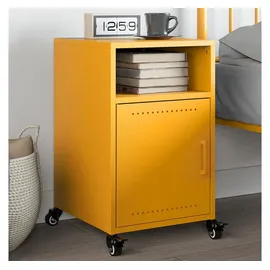 vidaXL Nachtschrank Senfgelb 36 x 39 x 59 cm Stahl