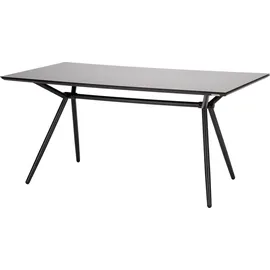 ACAMP Set 4x Stapelsessel Alpha Rope 1x Glastisch Alpha Anthrazit-Cemento