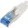 goobay CAT 6A Patchkabel 1x 90° gewinkelt, S/FTP (PiMF), Weiß, 2 m