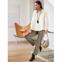 Heine Longbluse HEINE, Damen, Gr. 44, beige (champagner), 50%