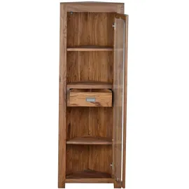 MiaMöbel Eckvitrine Masala 55 x 160 x 35 cm Braun