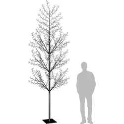 vidaXL Weihnachtsbaum 1200 LEDs Blaues Licht Kirschblüten 400 cm
