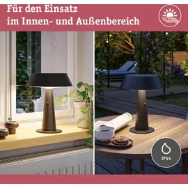 Paulmann Solar LED Tischleuchte Soala 2700K 165lm 2,1W Anthrazit