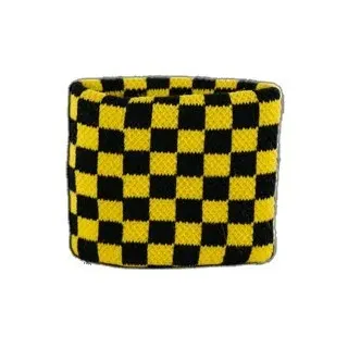Flaggenfritze® Schweissband Karo Schwarz-Gelb