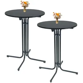 Trutzholm Stehtisch klappbar Ø 80 cm Höhe 110 cm Grau