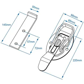 Preiswert & Gut Spannverschluss 4er Set 220 x 40 mm verzinkt