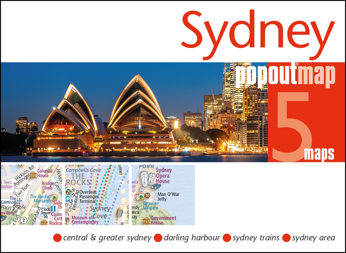 Popout Double Map / Popout Map Sydney Double  Karte (im Sinne von Landkarte)