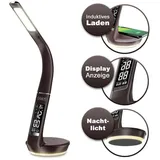 EAXUS LED Schreibtischlampe Braun