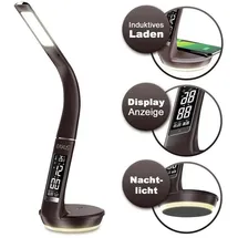 EAXUS LED Schreibtischlampe Braun