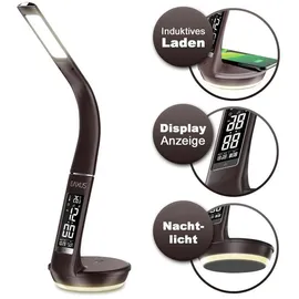 EAXUS LED Schreibtischlampe Braun