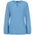 GOLDNER Elegante Bluse mit Zierblende, Rundhals in blau | Gr.: 42