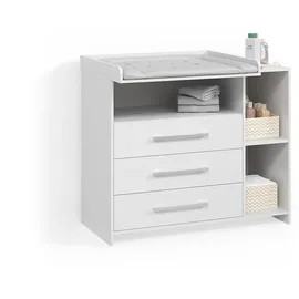 livinity® Wickelkommode Torino, Weiß, mit Schubladen