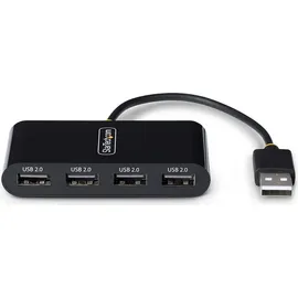 Startech StarTech.com 4-Port USB 2.0 Hub, USB Busbetrieben, Mini USB Hub für Reisen, Multi USB Adapter/Verteiler, Mobiler USB Splitter