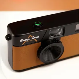 camp snap CS-V105 – Retro Digitalkamera im Vintage-Look, mit Vintage-Fotoeffekten, ohne Display, 8MP, USB-C, SD-Slot, braun