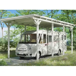 Einzelcarport SKANHOLZ "Caravan-Emsland", weiß, H: 353cm, Carports