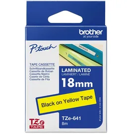 Brother TZe-641 laminiert schwarz auf gelb 1,8cm x 8m