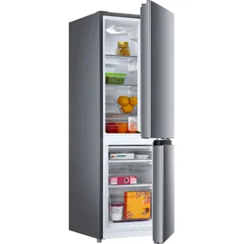 Hanseatic HKGK14349DI Kühl-Gefrierkombination (175 l, 1430 mm hoch, Silber)