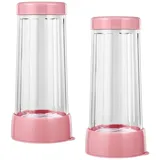 Yueser 2pcs Puderzuckerstreuer Edelstahl-Pulverstreuer Kaffeekakaobagger mit feinmaschigem Deckel für Schokopulver Mehl Gewürz Küche Backen