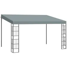 Outsunny Pergola 4 x 3 m Gartenpavillon Pavillon Überdachung Zelt Metall Polyester Grau - Outsunny