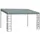 Outsunny Pergola 4 x 3 m Gartenpavillon Pavillon Überdachung Zelt Metall Polyester Grau - Outsunny