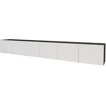 altdecor Elio Lowboard 300 cm Schwarz/Weiß Holzwerkstoff