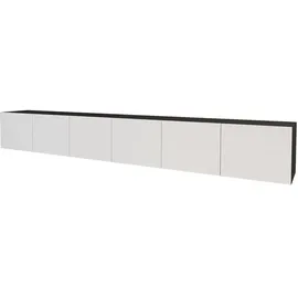 altdecor Elio Lowboard 300 cm Schwarz/Weiß Holzwerkstoff