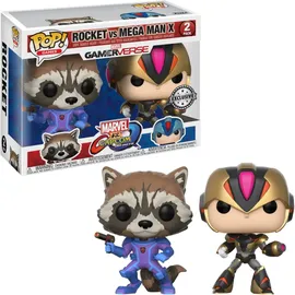 Funko Pop! Marvel vs. Capcom: Rocket vs. Mega Man X Vinyl Bobble-Head 2er Pack