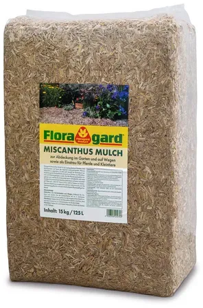 FLORAGARD Mulch, 125 Liter, Miscanthus - braun