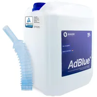 BAUER BLUE AdBlue Sparpaket Premium Harnstofflösung Kanister mit Flex-Ausgießer für Diesel-Motoren, ISO 22241 Konform – Optimale SCR-Abgasnachbehandlung, Made in Germany (10 Liter)